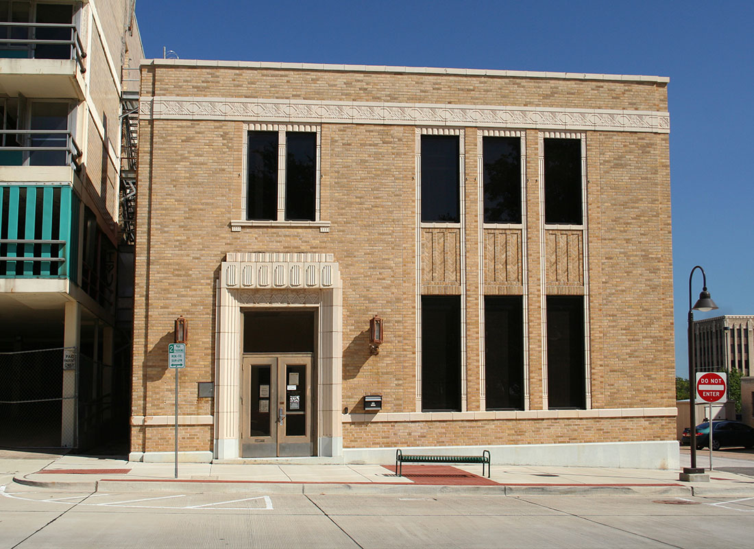 Longview, TX - Historical Brick Building in Downtown Longview Texas on a Sunny Day